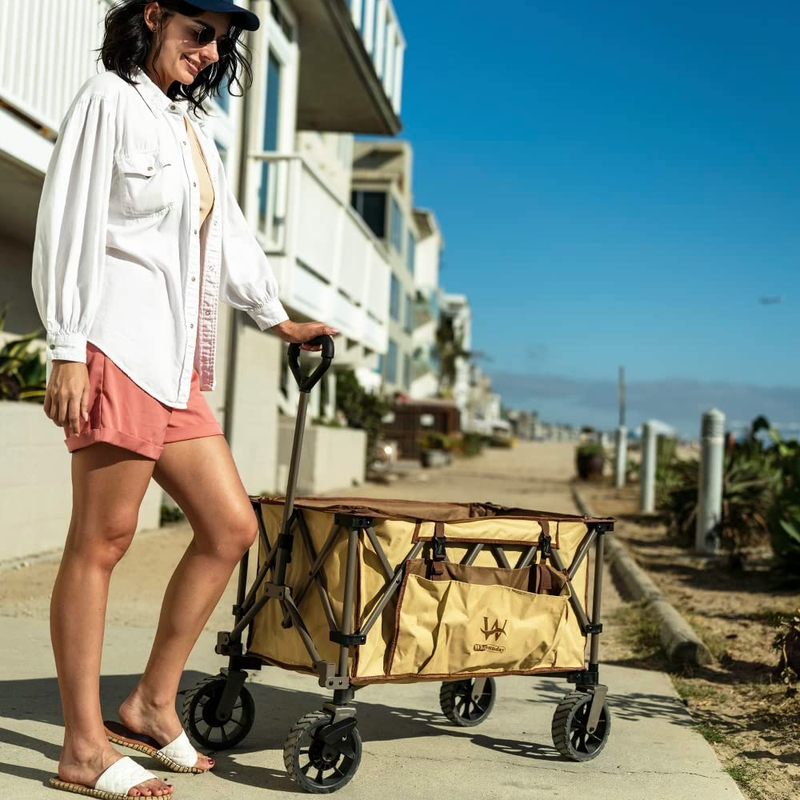Collapsible Wagon Folding Garden Outdoor Park Utility Wagon Picnic Camping Cart
