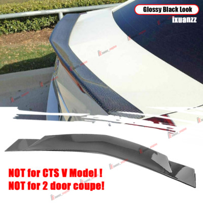 For Cadillac CTS 2008-2013 Sedan 4 Door 1pcs Rear Trunk Spoiler Lip Gloss Black