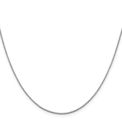 Pre-owned Superdealsforeverything Real 10kt White Gold 1mm Box Chain; 22 Inch; Lobster Clasp