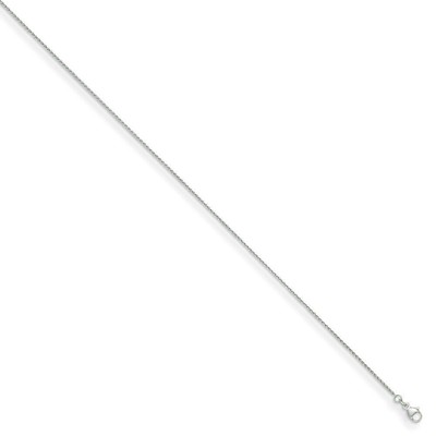 Pre-owned Diamond2deal Platinum Solid 1.1mm Wheat 18 Inch Chain Necklace 3.99gram In White