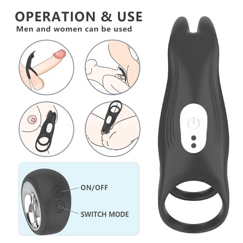 Male Vibrating Cock Ring Penis Stronger Erection Enhancing Sex Toys For Couples