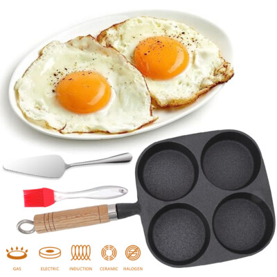 4-Cup Nonstick Egg Frying Pan Omelette Granite Mini Egg Cooker Pancake Breakfast