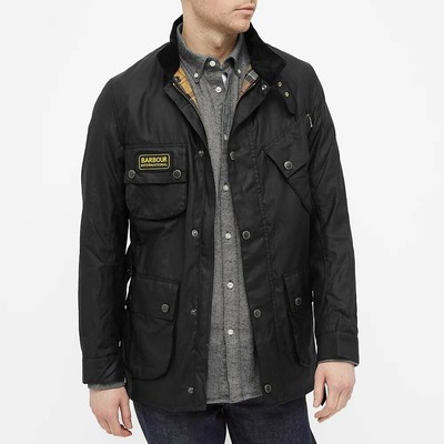BARBOUR BARBOUR INTERNATIONAL DÜNN INTERNATIONAL WAX JACKE SCHWARZ