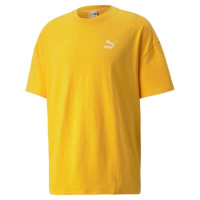 

Мужская желтая повседневная футболка Puma Classics с круглым вырезом и коротким рукавом с логотипом, Желтый, Puma Classics Oversized Logo Crew Neck Short Sleeve T-Shirt