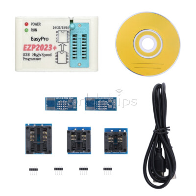 EZP2023 High-Speed USB SPI Programmer + 15 Adapters For 24 25 93 95 EEPROM USA