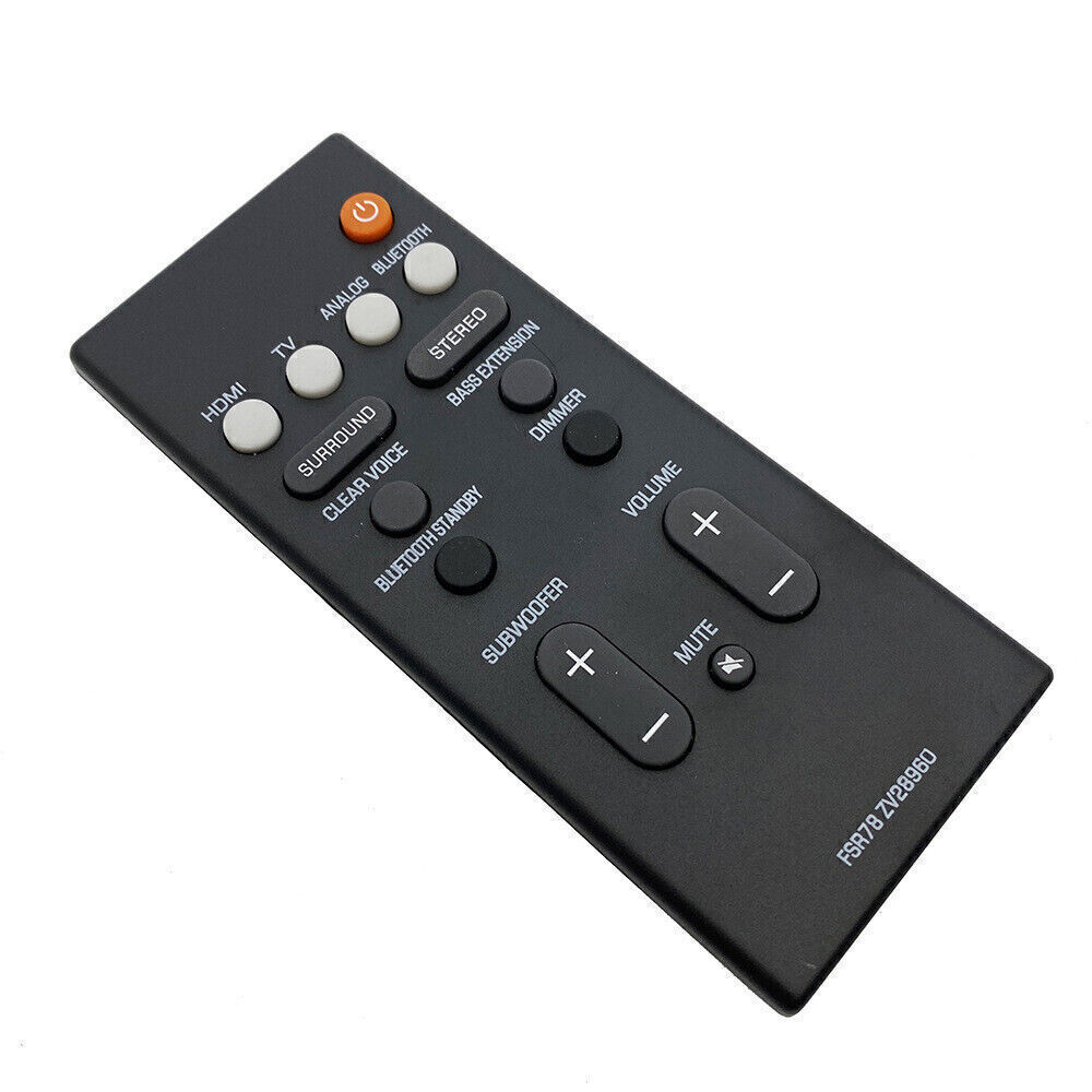 New Yamaha Soundbar Remote Control FSR78 ZV28960 FITS YAS-106 ATS-1060 YAS-107