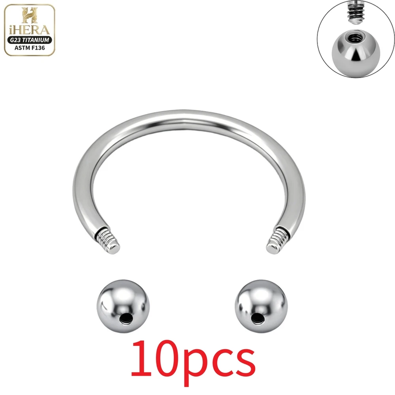 Wholesale 10PCS Eyebrow Piercing Jewelry Labret Lip Stud G23 Titanium Septum Pie