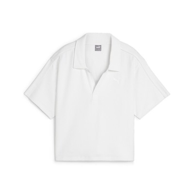 Женская белая повседневная рубашка поло с коротким рукавом Puma Her 67788402