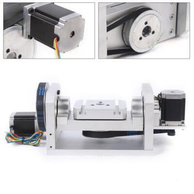 CNC Indexing Head CNC 4th Axis 5th Axis Rotary Axis 98MM Center Height Aluminum