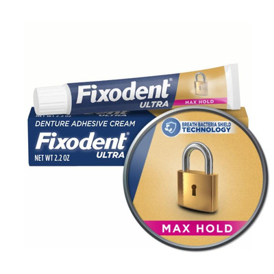 Ultra Max Hold Denture Adhesive, 2.2 Oz, (Packaging May Vary)
