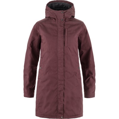Pre-owned Fjall Raven Fjällräven Kiruna Padded Parka W Freizeitmantel Damen Dunkelrot Rot
