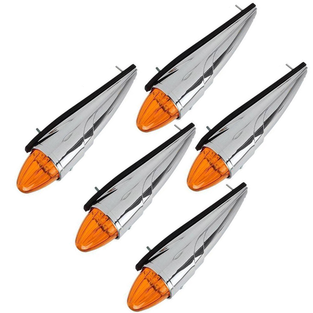5x 17 LED Amber Semi Truck Bus RV Roof Cab Marker Lights For Kenworth Peterbilt