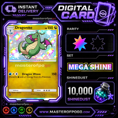 Pokemon TCG Pocket - Dragonite - Shiny 1 Star - English - Fast Trade - Digital
