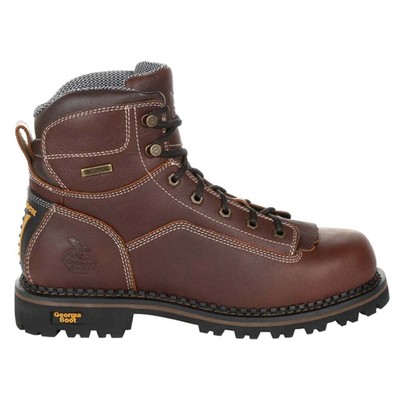 

Грузия Boots Logger 6 Водонепроницаемая мужская коричневая рабочая защитная обувь на шнуровке GB00270, Коричневый, Georgia Boots Logger 6" Waterproof Lace Up