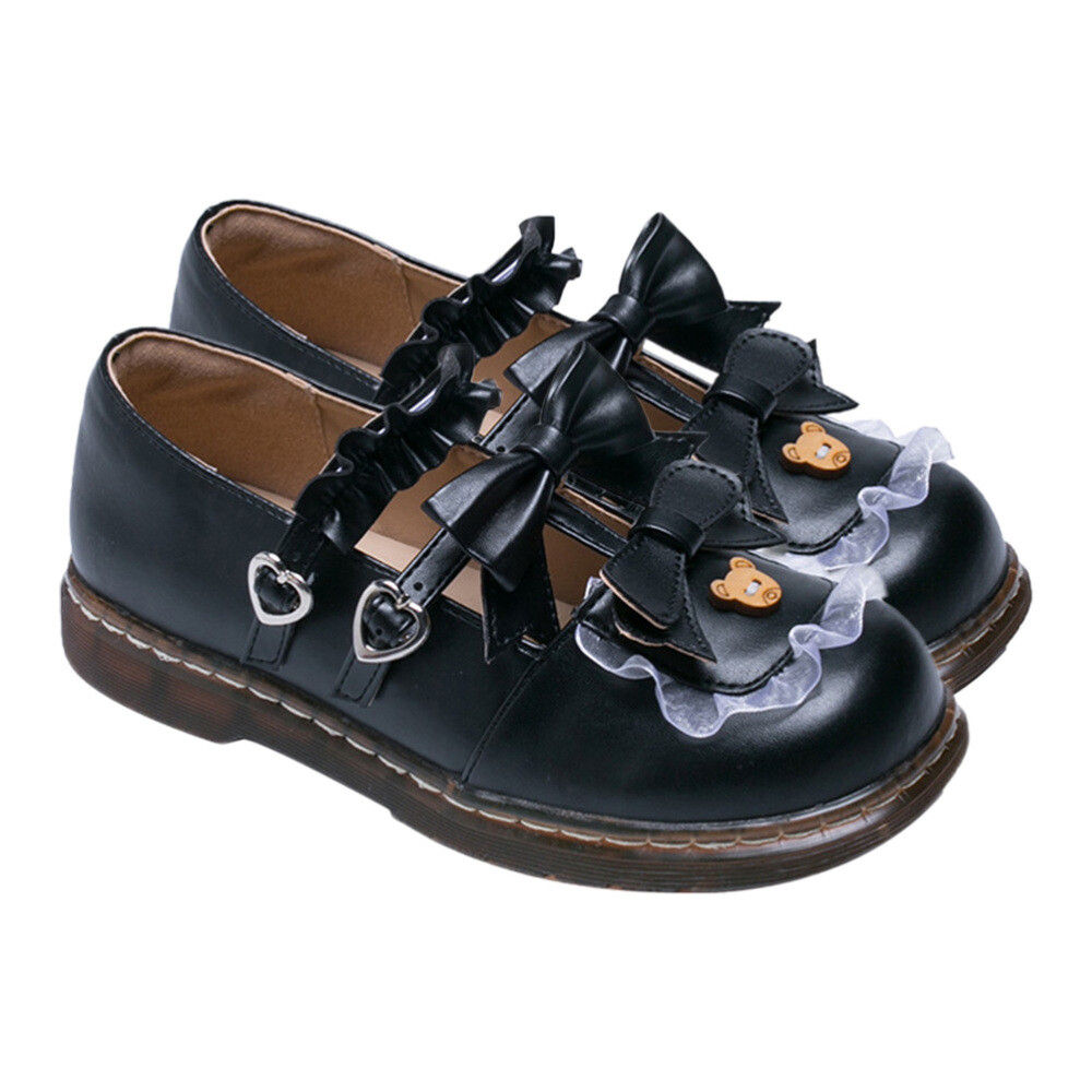MARKENLOS 3 PAARE ENTZÜCKENDE MÄDCHENSCHUHE JAPANISCHE LOLITA-STIL SCHUHE MODE BOWKNOT