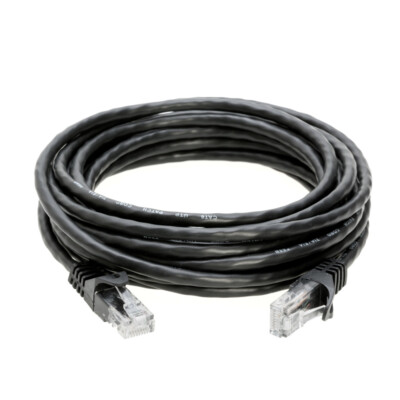 CAT6e/CAT6 Ethernet LAN Network RJ45 Patch Cable Black 1.5FT- 20FT Multipack LOT