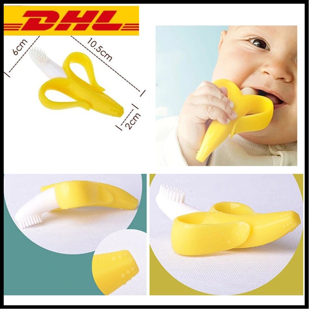  Baby Beißring -- Banane -- Spielzeug Toddle Safe BPA FREI 