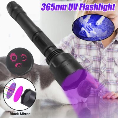 365Nm Black Light UV Flashlight 30W, Professional Grade UV 60Ft Distance Rechar