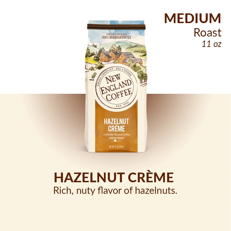 New England Coffee Hazelnut Cr&egrave;me Medium Roast Ground Coffe