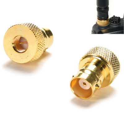 2X BNC Female To SMA Male Connector Antenna Adapter Vertex Icom Kenwood Radio