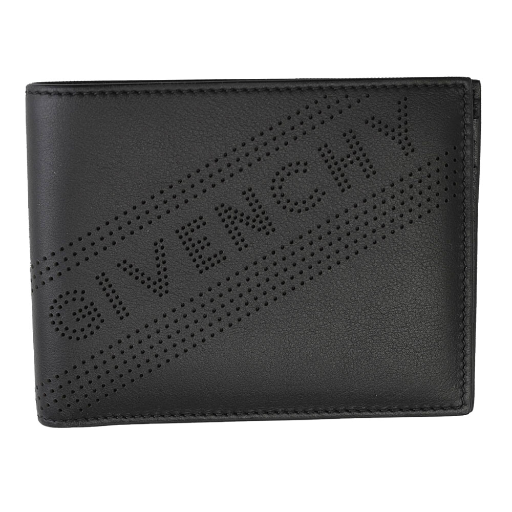 Pre-owned Givenchy Brand  Mens Black Leather Bifold Wallet Bk6012k0gk 016