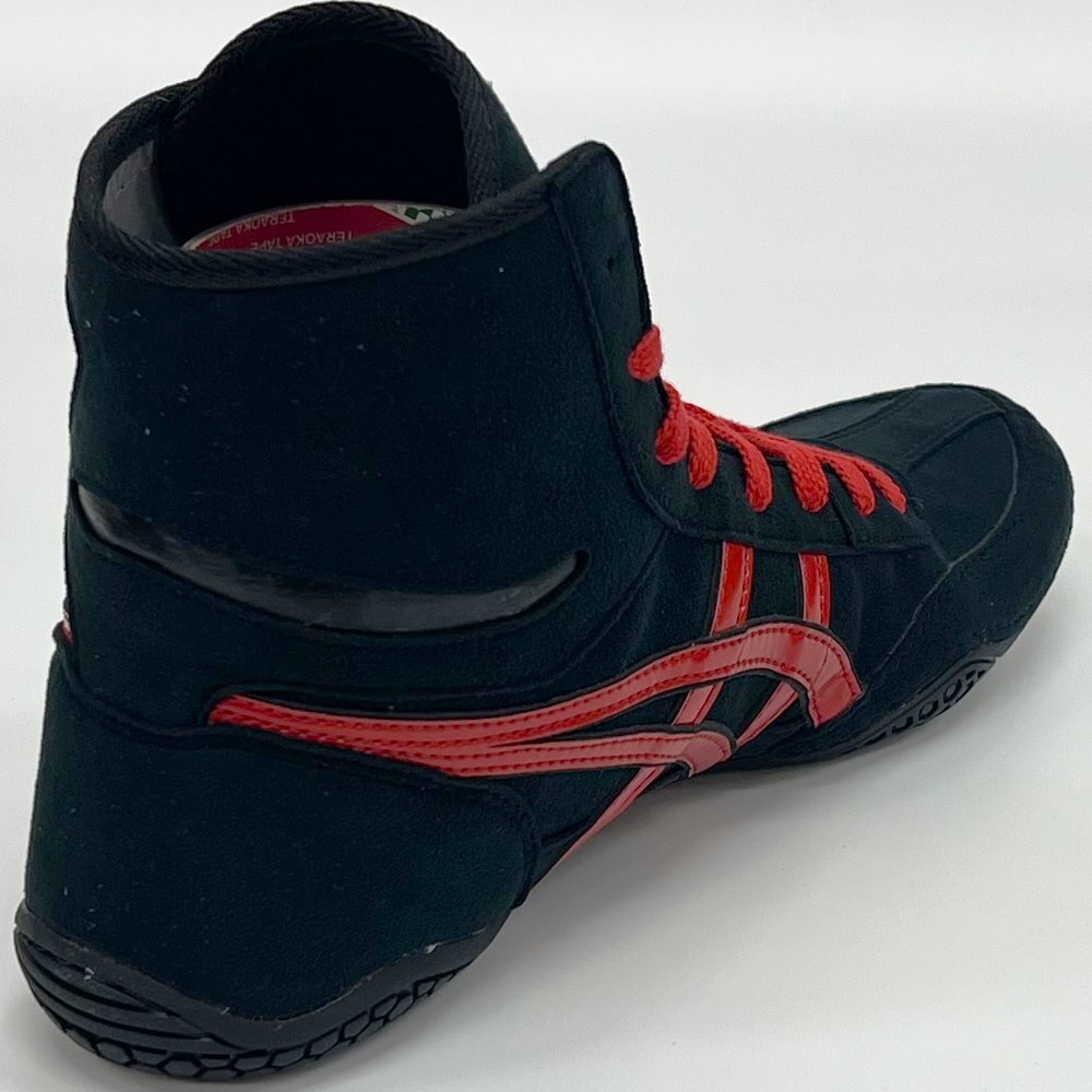 Pre-owned Asics 1083a001  Wrestling Boxing Shoes Black×red×black Ex-eo Successor Us7.5-11.5