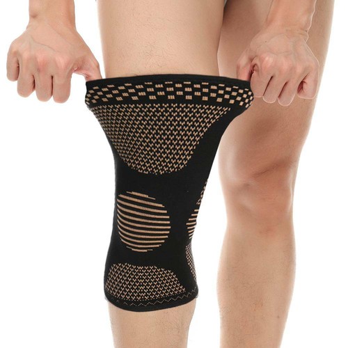 Knee Sleeves Compression Brace Support Sport Joint Injury Pain Arthritis Copper