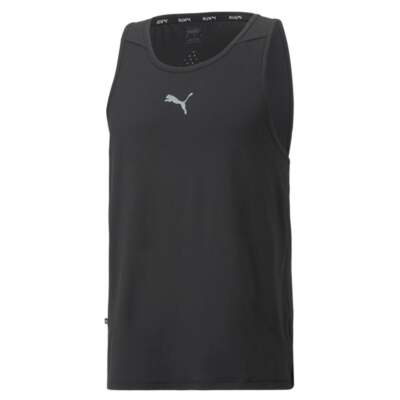 Puma Run Cloudspun Crew Neck Athletic Tank Top Mens Black Casual Athletic 52240