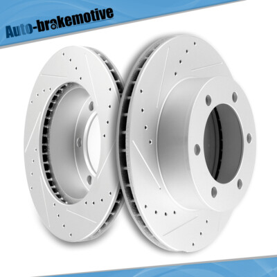 Front Drilled And Slotted Brake Discs Rotors Fits 1995 1996-2002 Toyota 4Runner