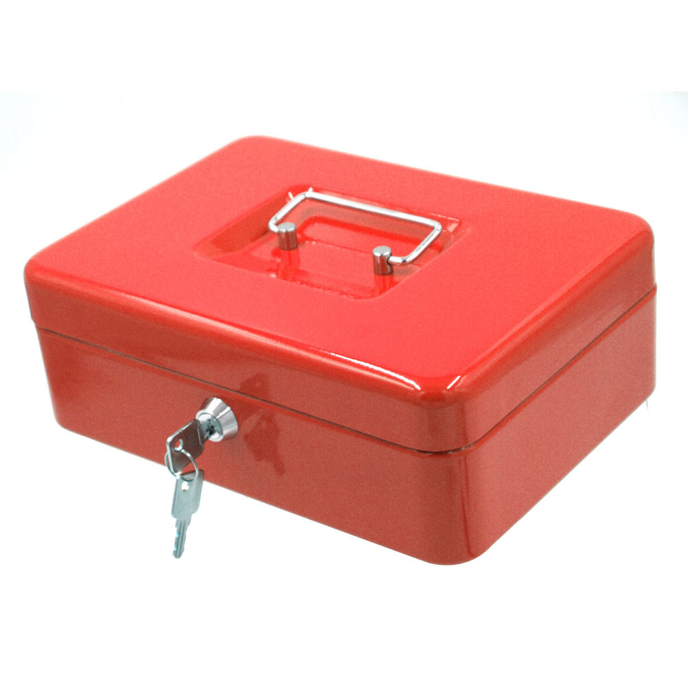 Cassetta Sicurezza In Metallo Porta Valori Soldi Monete Chiave 30x24x9cm hsb