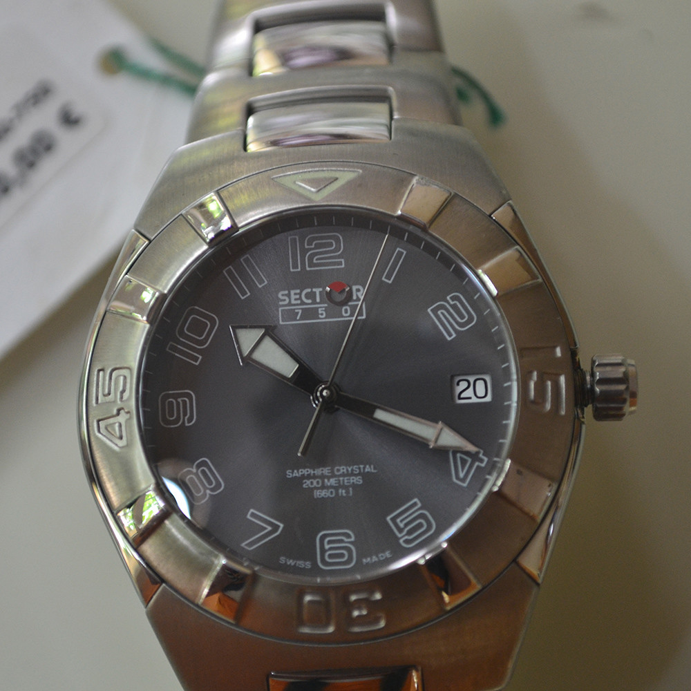 SECTOR SECTOR 750 VINTAGE DIVERS SAPPHIRE WOMEN'S WATCH GRAY BEST OFFER WATCHES