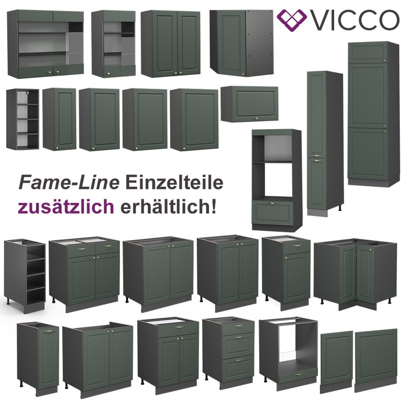 Landhaus KÃ¼Chenschrank HÃ¤Ngeschrank Unterschrank KÃ¼Chenzeile Fame-Line Vicco