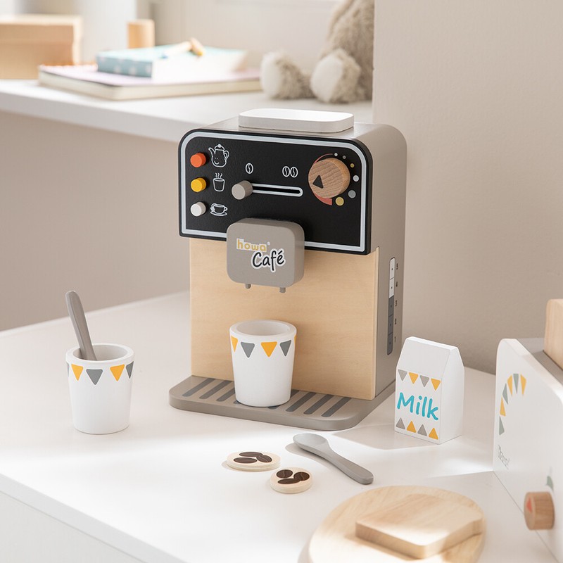 Howa Kaffeemaschine FÃ¼R Kinder Aus Holz Incl. 7 Tlg. ZubehÃ¶R 4885