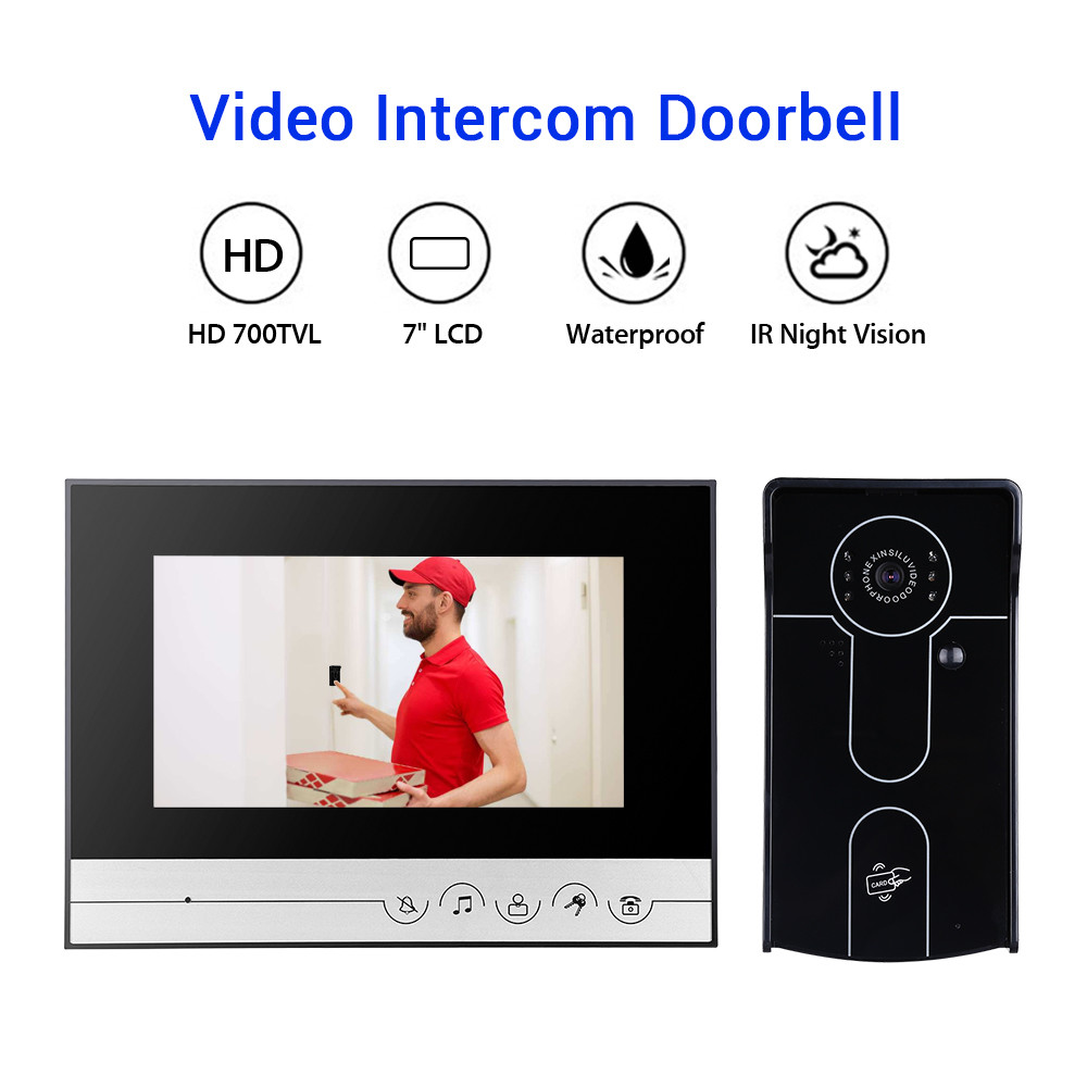 7 Hd 700tvl Wired Video Doorbell Phone Monitor Door Camera System