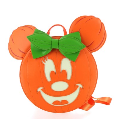 Мини-рюкзак Loungefly Disney Glow Face Minnie Pumpkin оранжевый