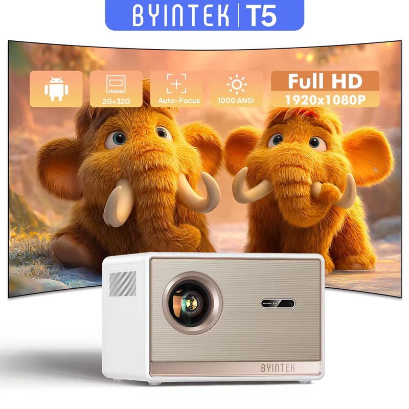 Full HD 1080P Projector 4K 1000ANSI Android WiFi 6 Auto Focus ProfessionalBass H