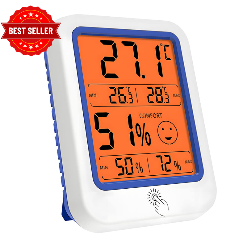 Digital Hygrometer Indoor Thermometer Humidity Gauge with Large Backlit LCD Scre