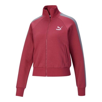 

Puma Iconic T7 Full Zip Jacket Женские бордовые пальто Куртки Верхняя одежда 531852-25, Burgundy, Puma Iconic T7 Full Zip Jacket