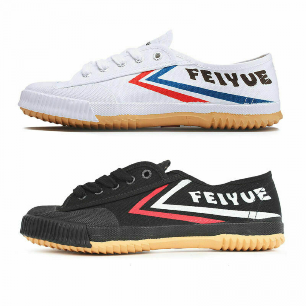 Feiyue Schuhe Für Kampfkunst Kung Fu Wushu Tai Chi Canvas Sneaker Schwarz Weiß