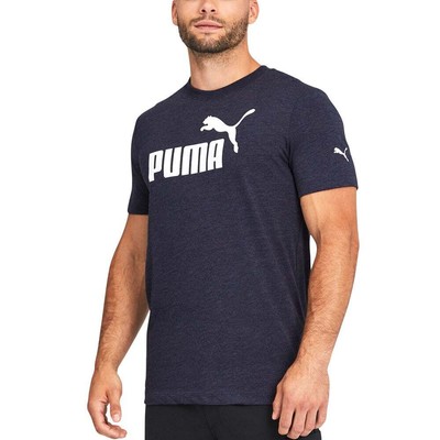 

Puma Ess Heather Logo Футболка с круглым вырезом и короткими рукавами Мужские синие повседневные топы 58627, Синий, Puma Ess Heather Logo Crew Neck Short Sleeve T-Shirt
