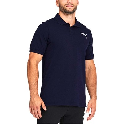 

Рубашка поло с коротким рукавом Puma Essentials Pique мужская синяя повседневная 58628126, Синий, Puma Essentials Pique Short Sleeve Polo Shirt