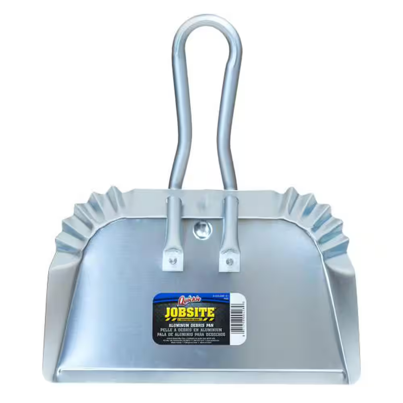 Quickie Aluminum Dust Pan 17in Heavy Duty Metal Large Cleanup Commercial 2 Pack
