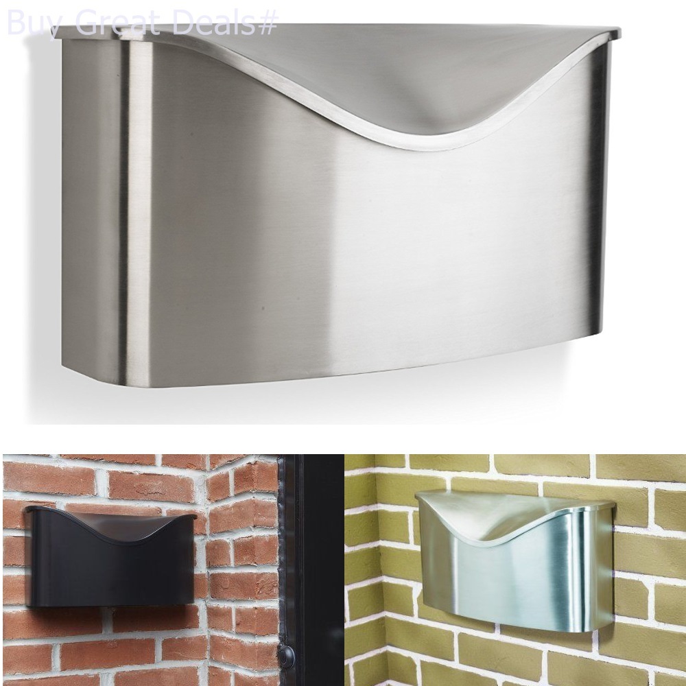 Umbra 460322592 Postino WallMount Mailbox, Stainless Steel New eBay