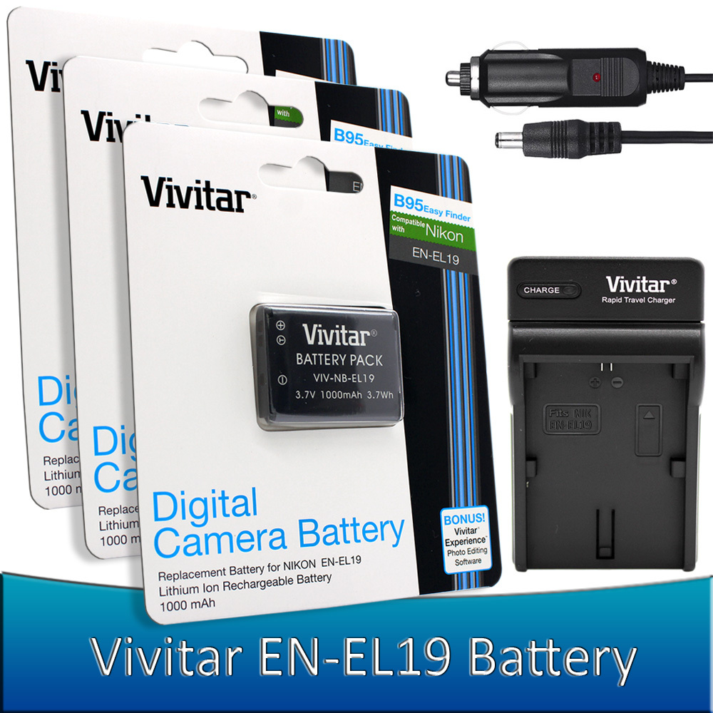 3 Pcs Vivitar En El19 Battery Charger For Nikon Coolpix S33 S2900 S3700 S700 Storepaperoomates Shop Cheapest Online Global Marketplace