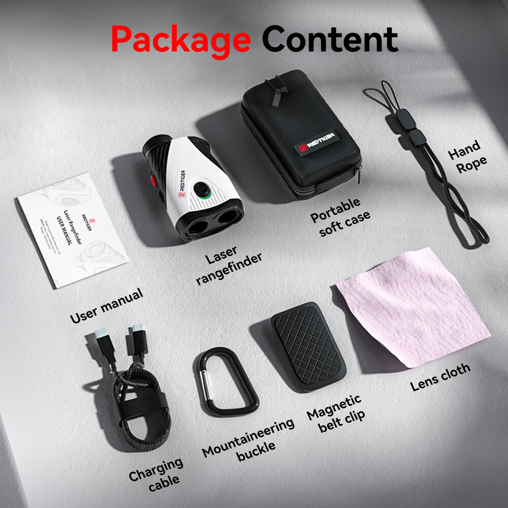 REDTIGER 1200 Yard Golf Rangefinder Slope 7X Magnification Laser Range Finder