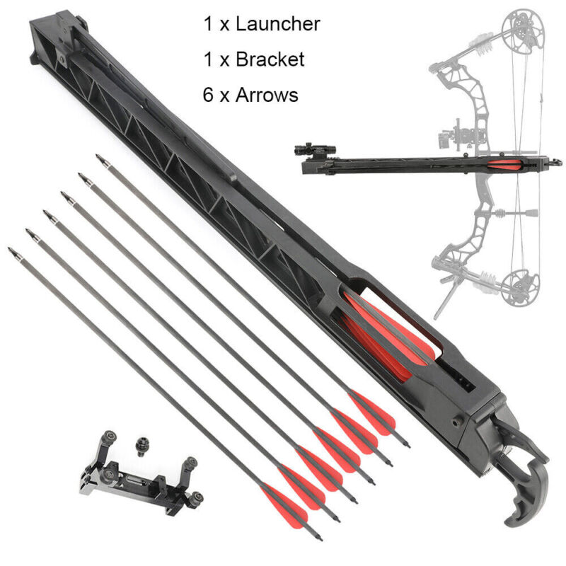 Hunting Archery Rapid Bow Shooter Launcher 6 Arrows Orbital Compound Recurve Bow