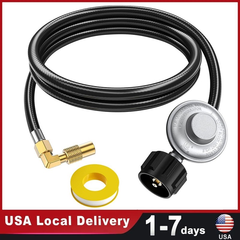 5FT Propane Adapter Hose with Regulator, QCC1 Gas Grill Regulator
