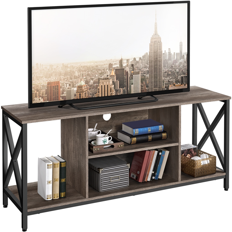 S Open Cabinet With Storage For Tvs Up To 65'' Brown/tan