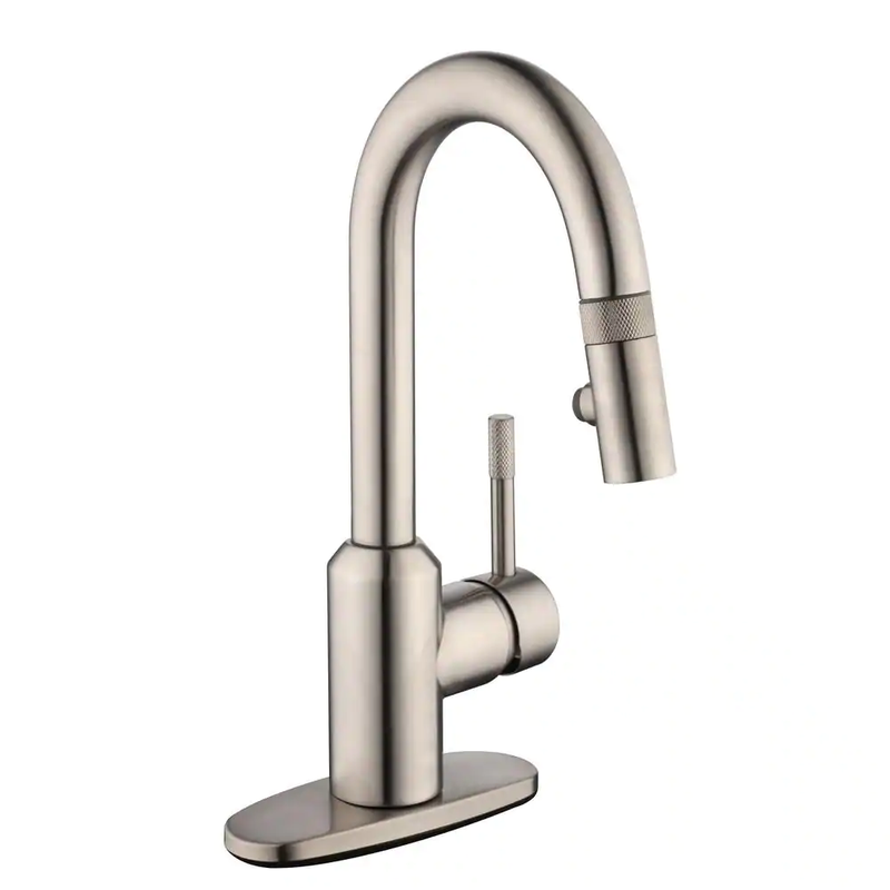 Glacier Bay Laundry Faucet Single Hole Handle Pull Down Sprayer Stainless Steel