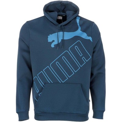 

Puma Logo Pullover Hoodie Mens Blue Повседневная верхняя одежда 84697974, Синий